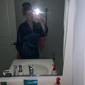 Silky bathrobe